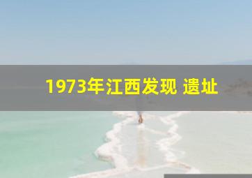 1973年江西发现 遗址